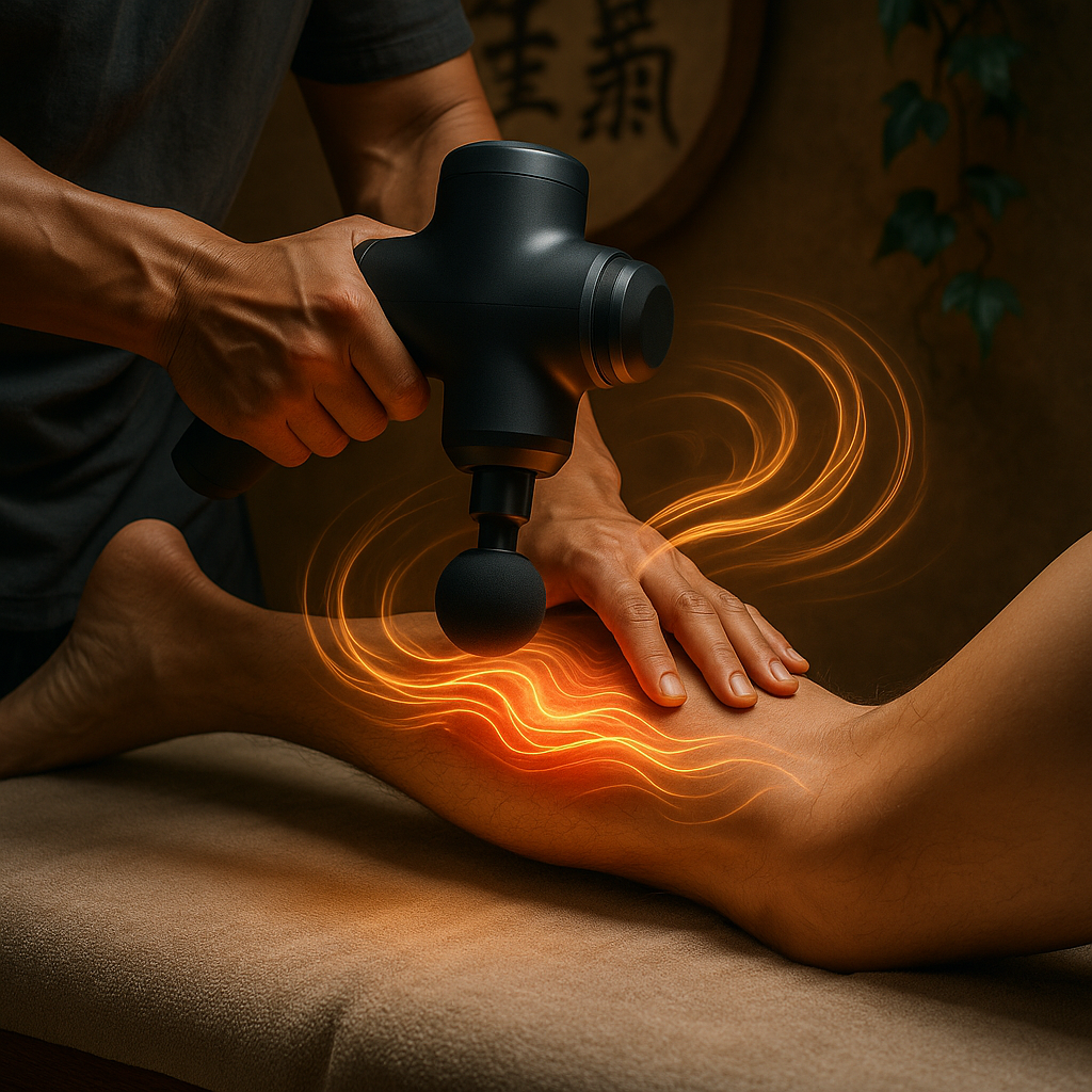 Masajes con rotador percutor